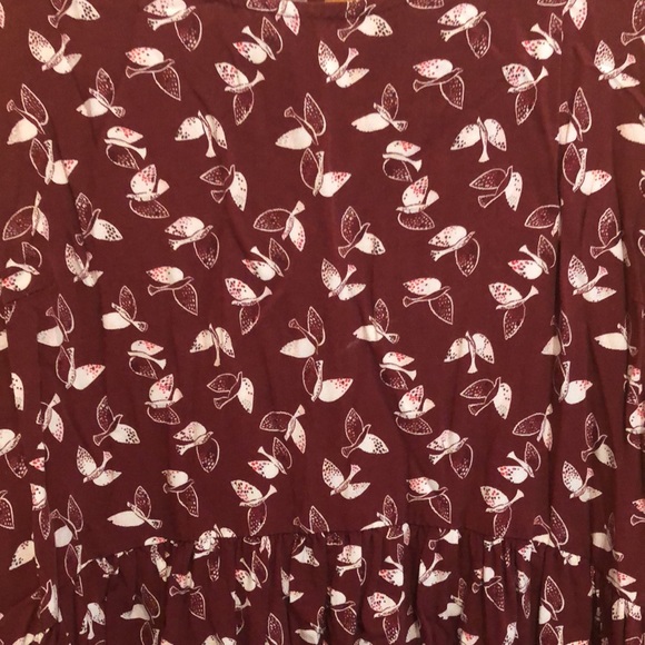 Old Navy Wine Colored Patterned Woven Dress - Picture 3 of 7